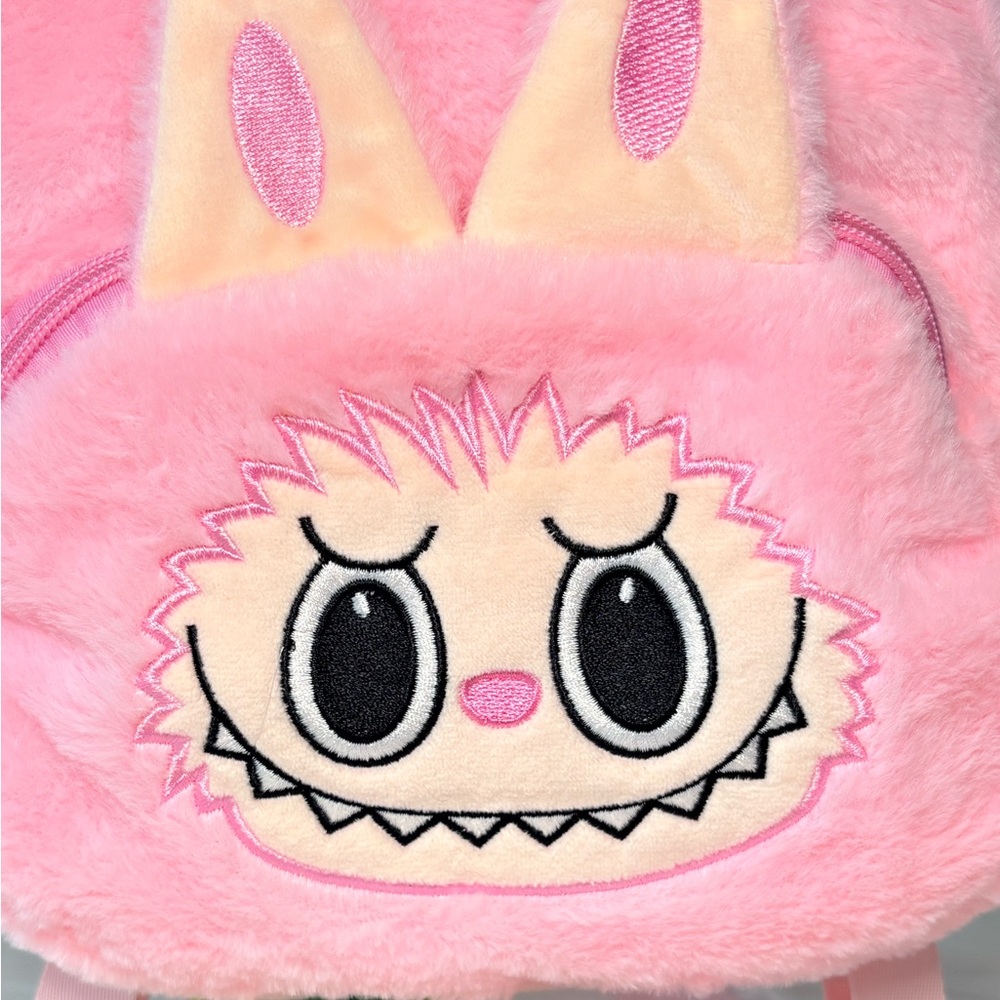 Pink Labubu Plush Backpack - Picture 3 of 10